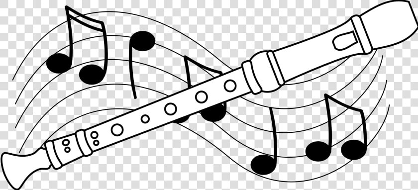 Music Black And White Concert Clip Art Black And White   Recorder Clipart  HD Png DownloadTransparent PNG