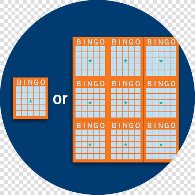 A Single Bingo Card And A Book Of 9 Bingo Cards   Circle  HD Png DownloadTransparent PNG