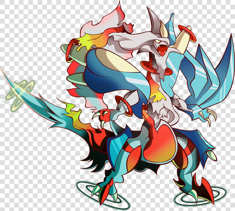 Mega Kyurem White   Black And White Pokemon Clipart  HD Png DownloadTransparent PNG