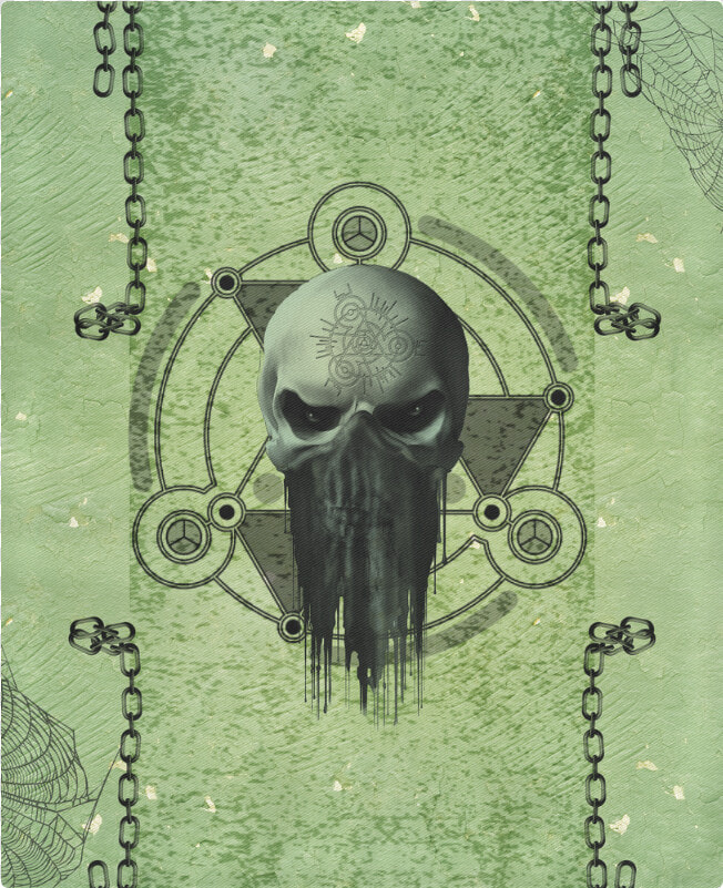 Green Skull Duvet Cover 86 X70   Sketch  HD Png DownloadTransparent PNG