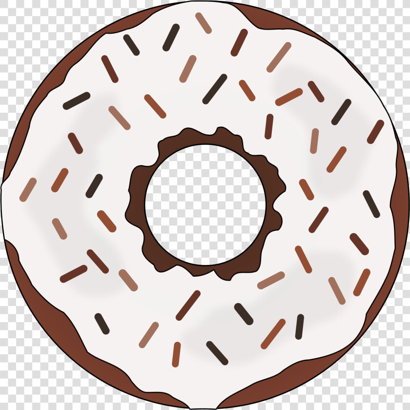 Brown Donut Clip Arts   Donut Clip Art Brown  HD Png DownloadTransparent PNG