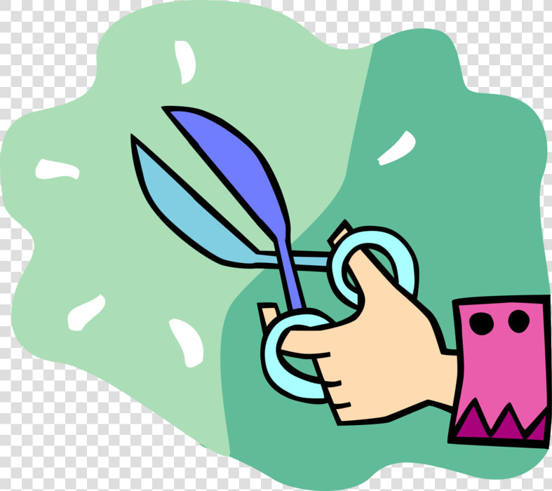 Vector Illustration Of Hand With Scissors Hand operated   Cutting Paper Png Clipart  Transparent PngTransparent PNG