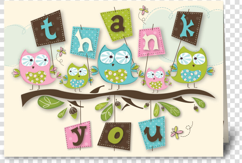 Whoo S Cute Thank You Card Greeting Card   Thank You Cute Card  HD Png DownloadTransparent PNG