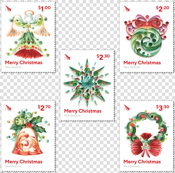 New Zealand Post Wishes Merry Christmas To Everyone   Set Of Christmas 2017 Stamps For New Zealand Post Yulia  HD Png DownloadTransparent PNG