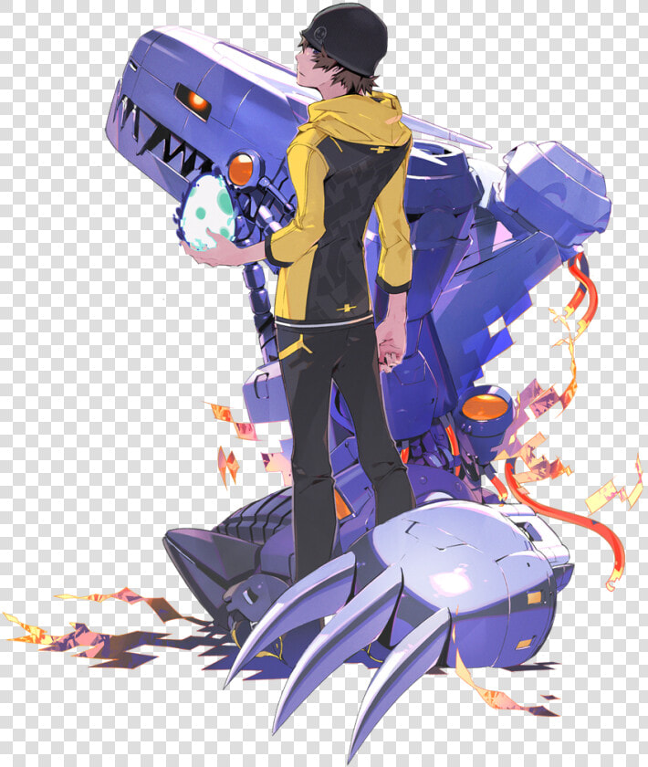 Mugendramon And Black Knit Cap Man Drawn By Taiki  luster    Digimon Next Order Mameo  HD Png DownloadTransparent PNG