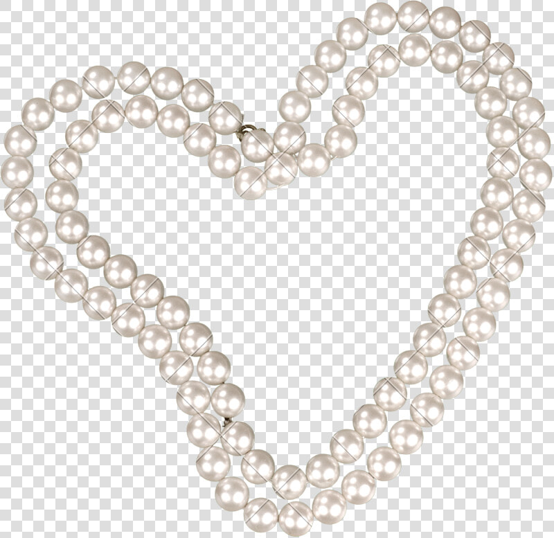 Pearl Necklace In Shape   Pearl Necklace In Heart Shape  HD Png DownloadTransparent PNG