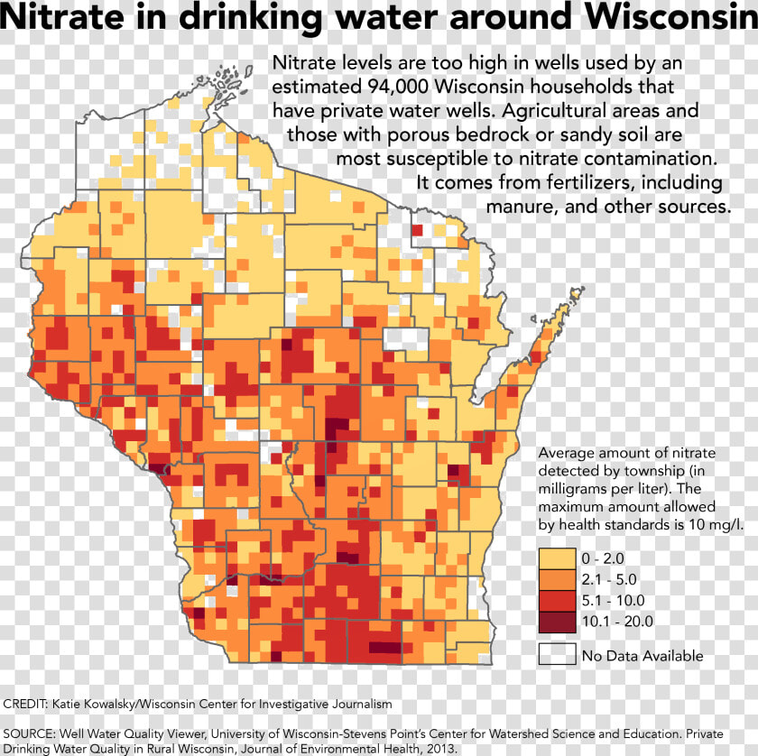 Nitrate In Water Widespread  Current Rules No Match   Nitrate Contamination Michigan Map  HD Png DownloadTransparent PNG