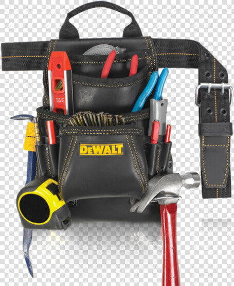 Dewalt Dg5433 10 Pocket Carpenter S Top Grain Leather   Dewalt Work Tool Pouch  HD Png DownloadTransparent PNG