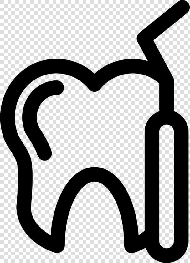 Dentist Tool And A Tooth Outline   Dentist Icon Png  Transparent PngTransparent PNG