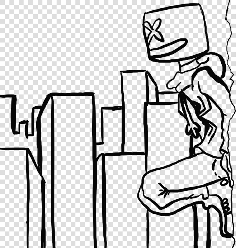 Marshmello Spidersona Inking   Line Art  HD Png DownloadTransparent PNG