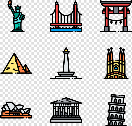 Landmarks  amp  Monuments   Iconos Viajes  HD Png DownloadTransparent PNG