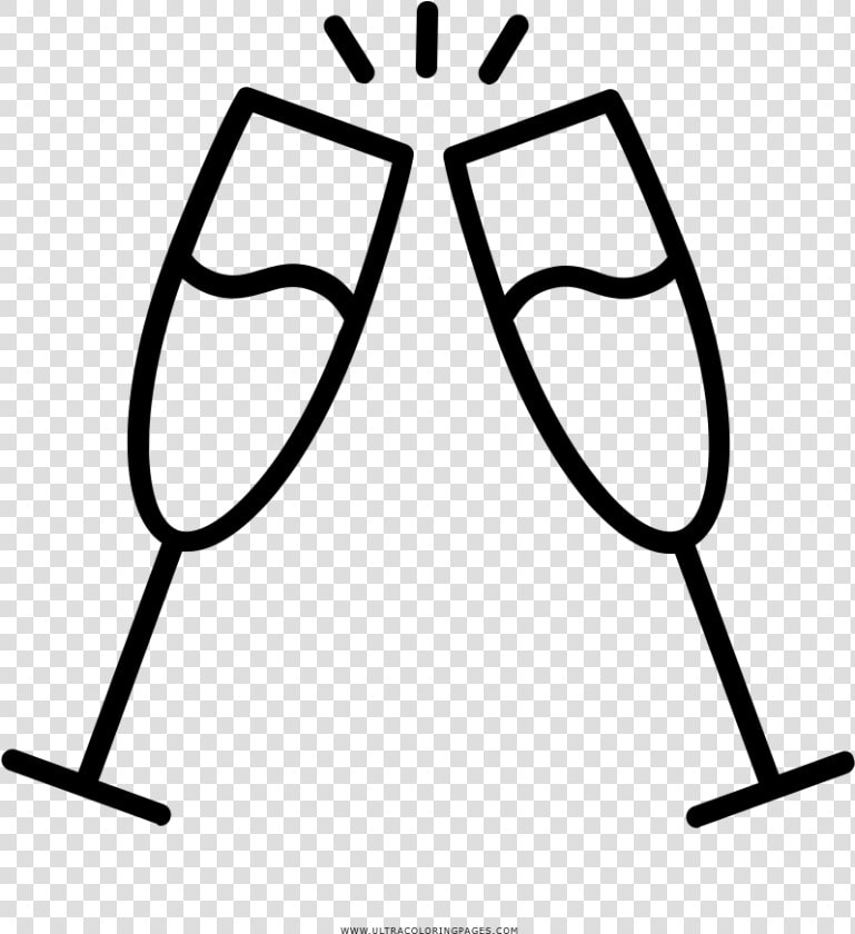 Cheers Coloring Page   Transparent New Years Icon  HD Png DownloadTransparent PNG