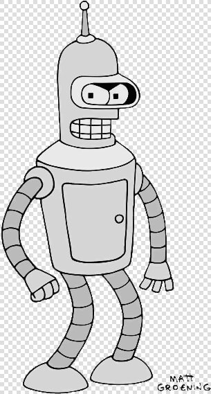 Desaturate   Bender Futurama  HD Png DownloadTransparent PNG