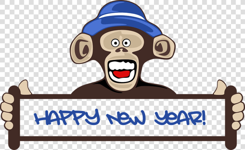 Monkey  Funny Monkey  New Year  Animal  Cute  Holiday   Monkey New Year 2019  HD Png DownloadTransparent PNG