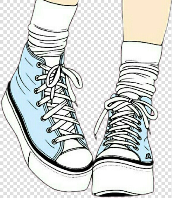  tenis   Zapatos  pies  tennis  hipster  just  tumblr   Pies Con Tenis Dibujo  HD Png DownloadTransparent PNG