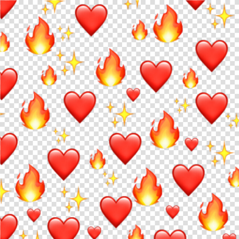  fire  hearts  heart  red  hot  redheart  background   Transparent Heart Background Emoji  HD Png DownloadTransparent PNG