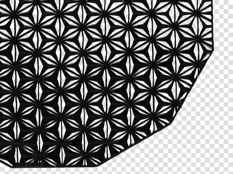 Kaleidoscope Placemat In Black   Pressed Vinyl Kaleidoscope Round Placemat Black  HD Png DownloadTransparent PNG