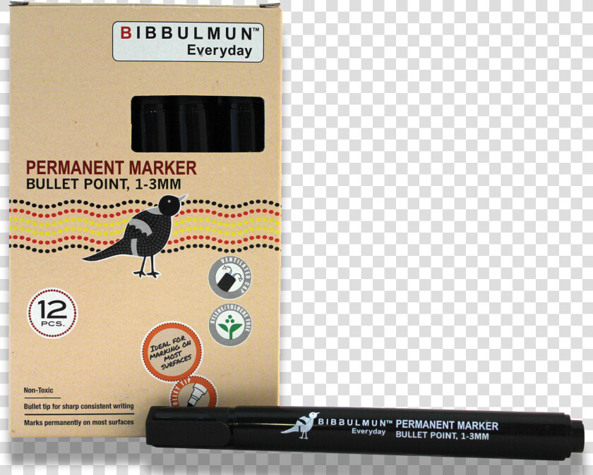 Permanent Marker Bullet Point 12 pack Black   Black Cat  HD Png DownloadTransparent PNG