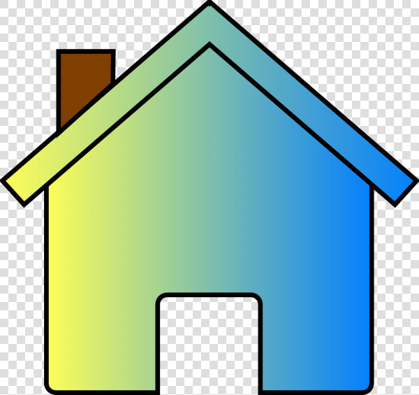 Yellow Blue Fade House 2 Svg Clip Arts   House Borders Clip Art  HD Png DownloadTransparent PNG