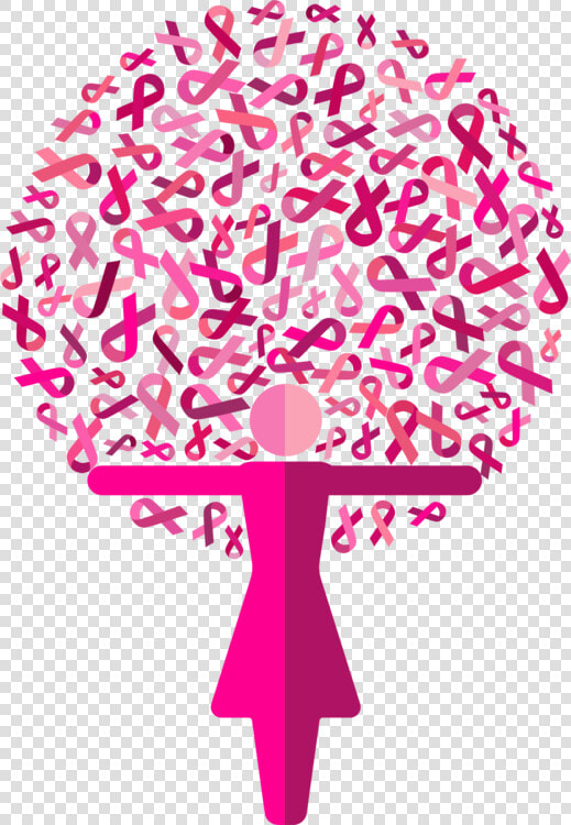 Pink line Art line   Pink Ribbon Tree  HD Png DownloadTransparent PNG