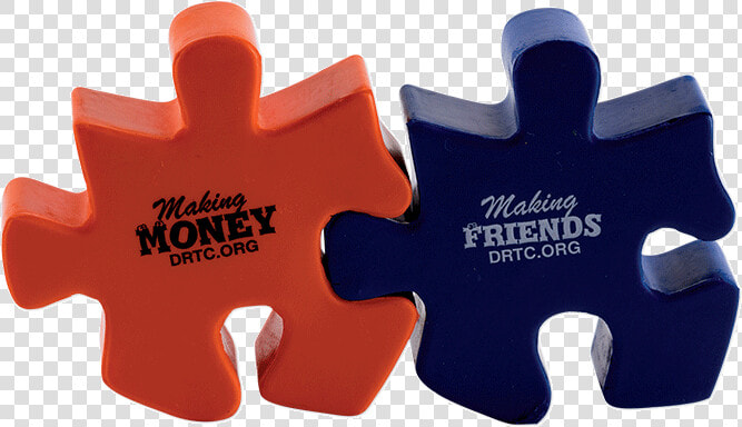 An Orange And A Blue Puzzle Piece Linked Together   Puzzle Piece  HD Png DownloadTransparent PNG