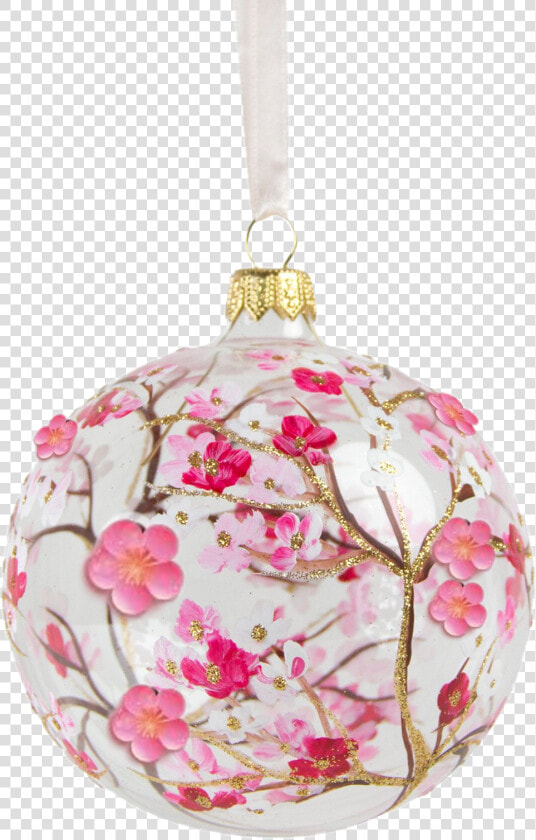  christmas  balls  ball  ornament  pink  cherryblossom   Cherry Blossom Christmas Decoration  HD Png DownloadTransparent PNG