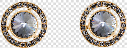 Ioaku Stud Earrings Swarovski Gold Smoke   Earrings  HD Png DownloadTransparent PNG