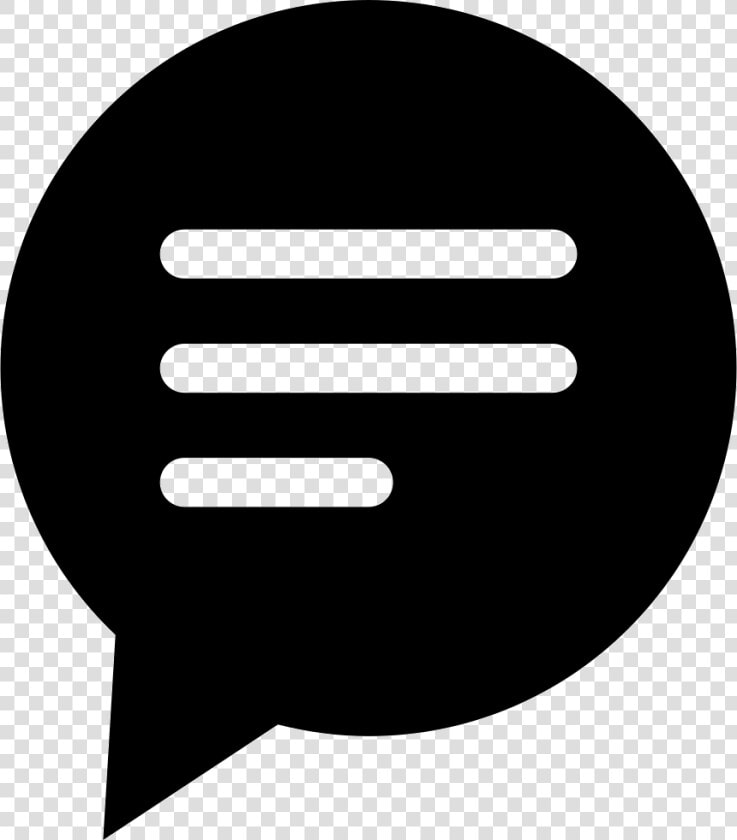 Circular Black Speech Bubble With Text Lines   Black Speech Bubble Icon Png  Transparent PngTransparent PNG