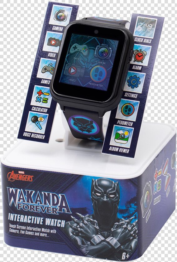 Official Marvel Avengers Wakanda Forever Smart Watch   Gadget  HD Png DownloadTransparent PNG