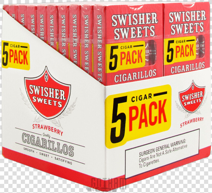 Swisher Sweets Cigarillos Strawberry Pack   Box  HD Png DownloadTransparent PNG