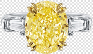 Classic Winston™  Oval shaped Yellow Diamond Ring   Yellow Diamond Ring Tiffany Png  Transparent PngTransparent PNG