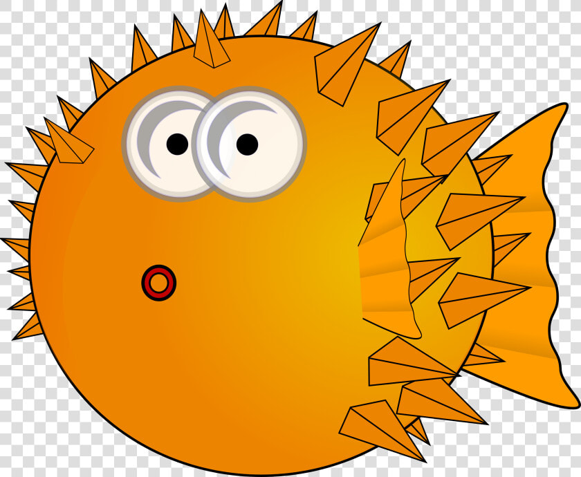 Puffer  Fish  Spikes  Blow  Face  Defense  Cartoon   Pufferfish Clipart  HD Png DownloadTransparent PNG