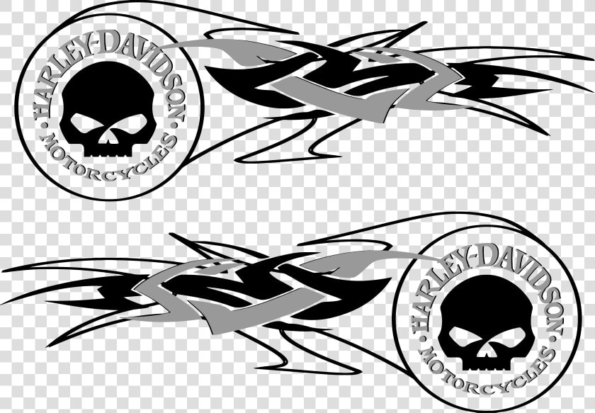 Harley Davidson Decals  Stencil Vinyl  Stencils  Tank   Sticker Harley Davidson Skull  HD Png DownloadTransparent PNG