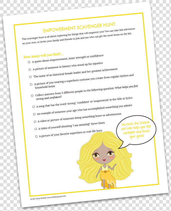 Confidence Scavenger Hunt   Cartoon  HD Png DownloadTransparent PNG