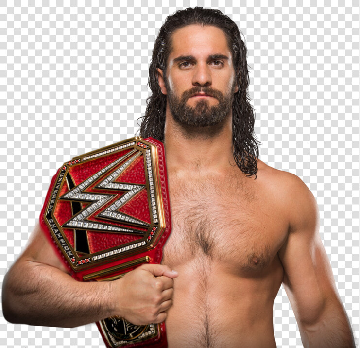 Wwe Seth Rollins Hair Download   Seth Rollins With Title  HD Png DownloadTransparent PNG