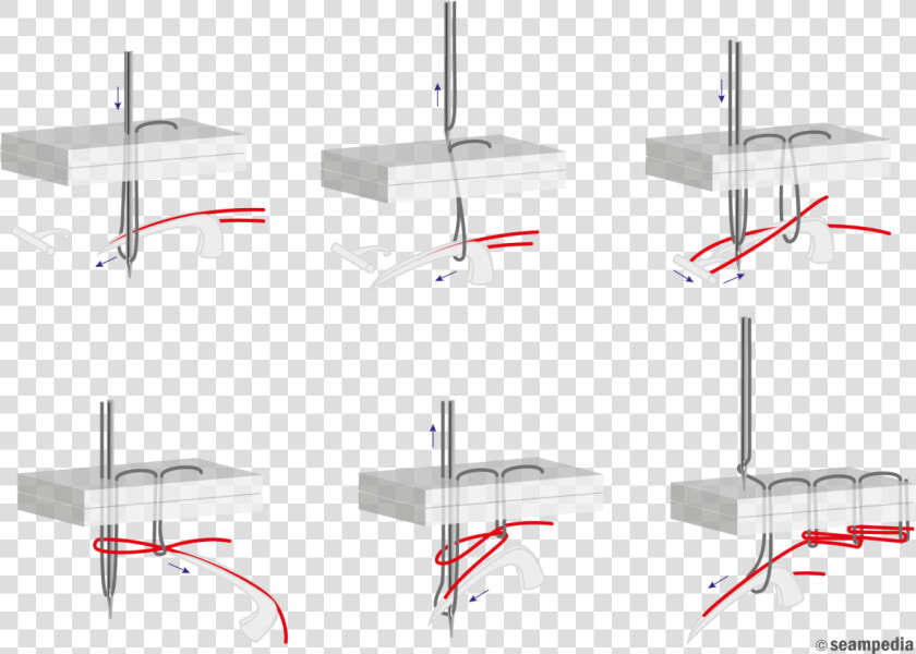 Sewing Stitch Formacion Puntada Ancora Paralela Formation   Formacion De Puntada 401  HD Png DownloadTransparent PNG