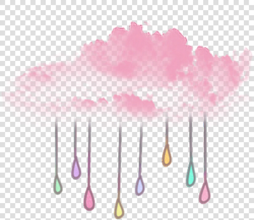 Ftestickers Cloud Pinkcloud Rain Illustration Colorful   Pink Cloud Png Transparent  Png DownloadTransparent PNG