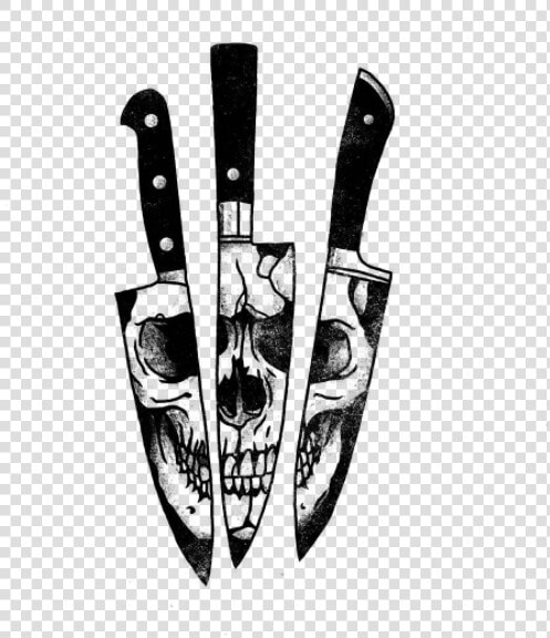 Knife Reflection Skull Tattoo  HD Png DownloadTransparent PNG