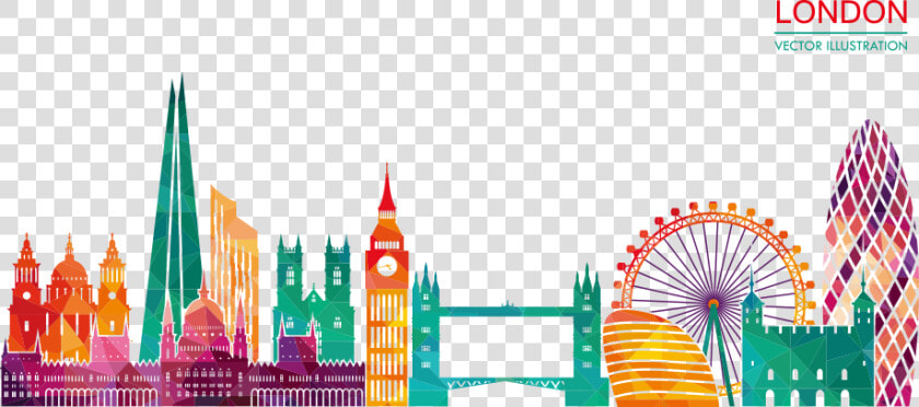 Skyline Silhouette Illustration   London Vector Png Logo  Transparent PngTransparent PNG