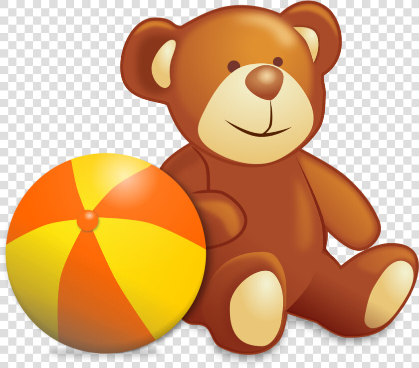 Teddy Bear With A Ball   Teddy Bear With Ball  HD Png DownloadTransparent PNG