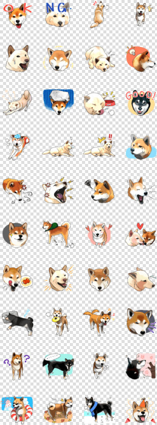 Transparent Shiba Inu Png   Japanese Kawaii Stickers Png Shiba  Png DownloadTransparent PNG