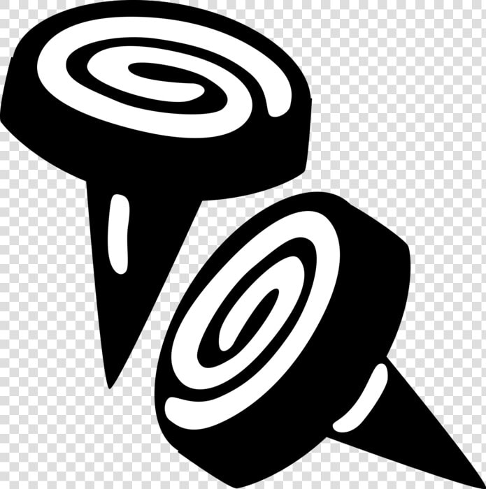 Vector Illustration Of Push Pin Or Thumb Tack Fastens   Emblem  HD Png DownloadTransparent PNG