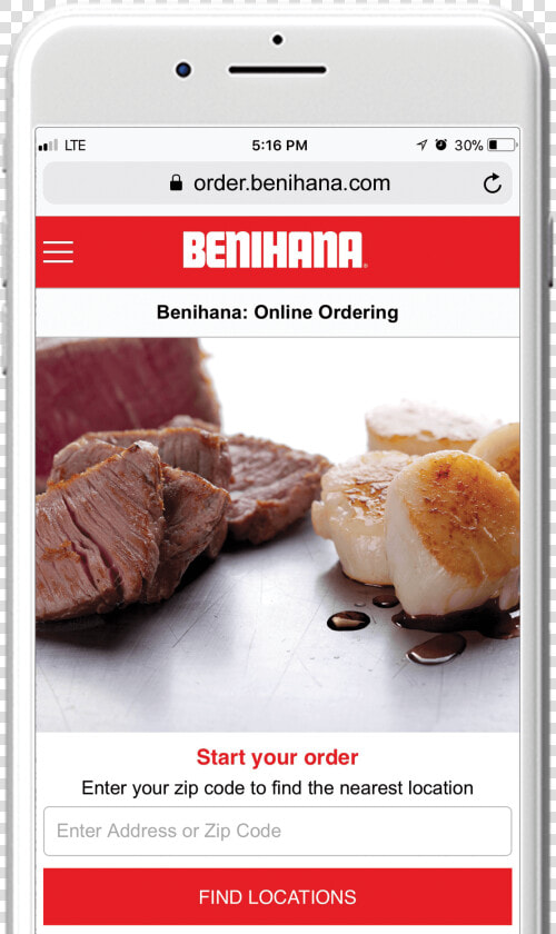 Online Ordering   Benihana Menu  HD Png DownloadTransparent PNG