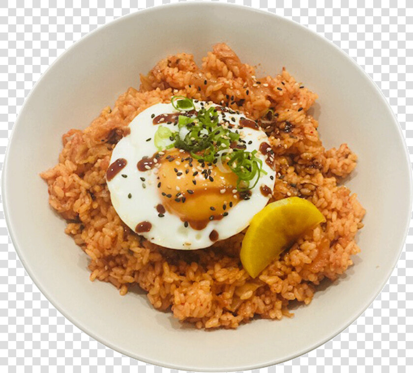 Kimchi Fried Rice With Egg   Poached Egg  HD Png DownloadTransparent PNG