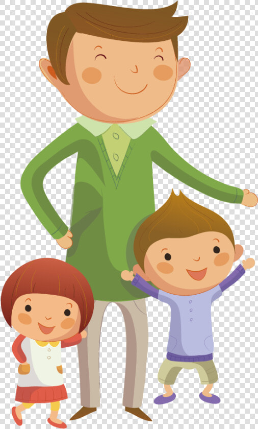 Child Father Cartoon Illustration   Father And Child Clipart  HD Png DownloadTransparent PNG