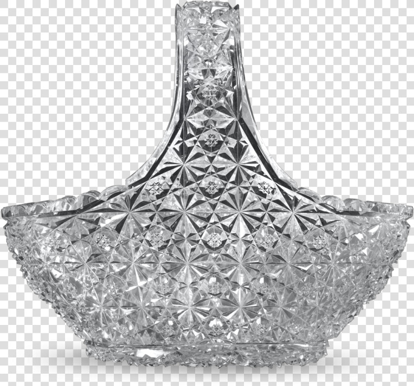 Persian Pattern Cut Glass Basket   Brilliant Cut Glass Basket  HD Png DownloadTransparent PNG