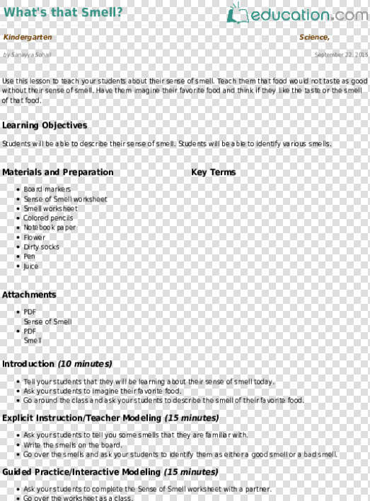 What S That Smell   Changes Around Us Lesson Plan  HD Png DownloadTransparent PNG