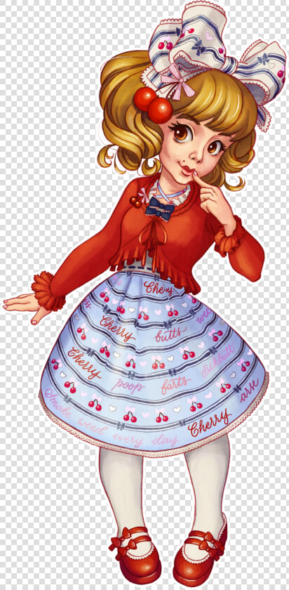 My Friend Ali In One Of Her Lolita Fashion Coordinates    Cartoon  HD Png DownloadTransparent PNG