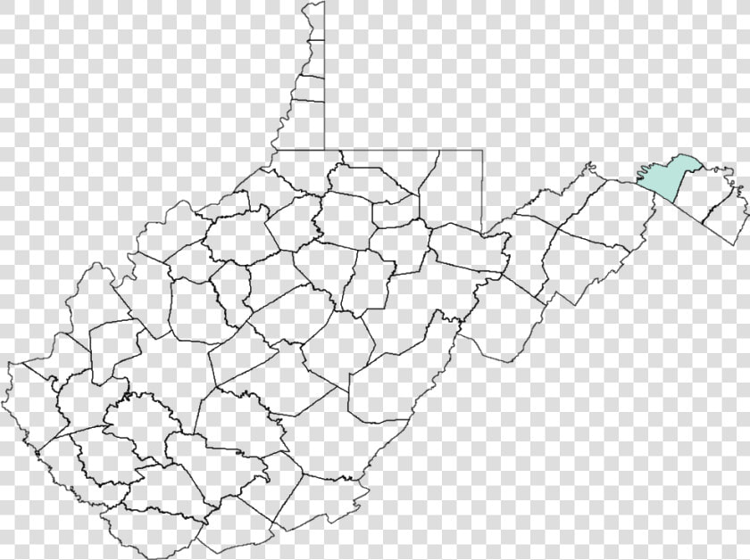 West Virginia Outline With Counties  HD Png DownloadTransparent PNG