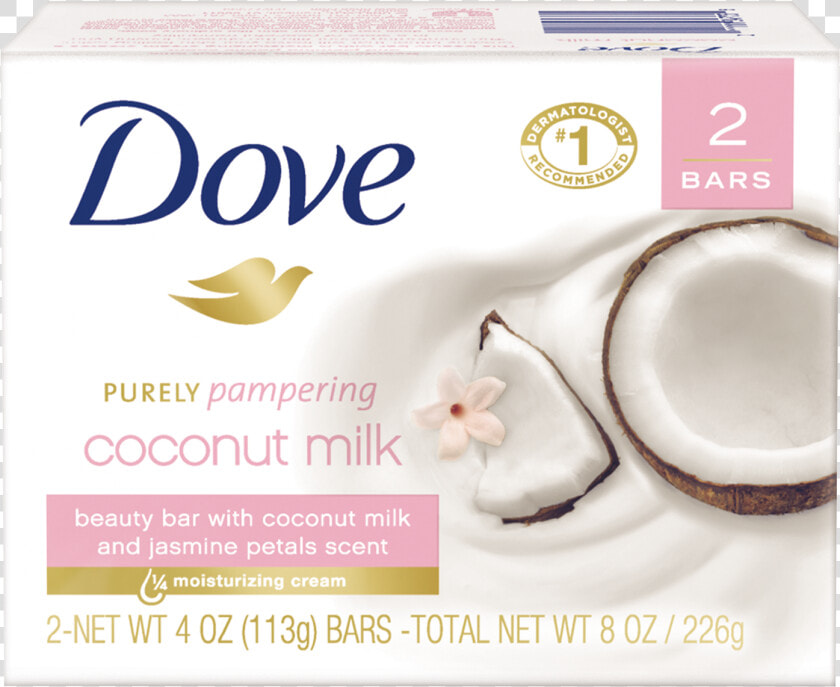 Dove Coconut Milk And Jasmine Bar Soap  HD Png DownloadTransparent PNG